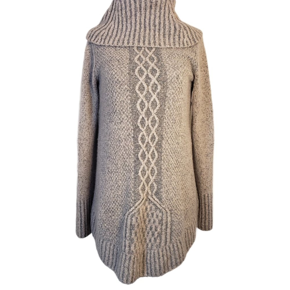 Ruby Moon Gray Cowl-Neck Sweater Euc Size Medium - image 1